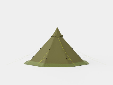 Varanger 12-14 Camp Outer Tent incl Pole 3D Model