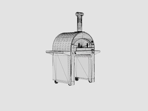 Pizza M-bord Oven 3D Model