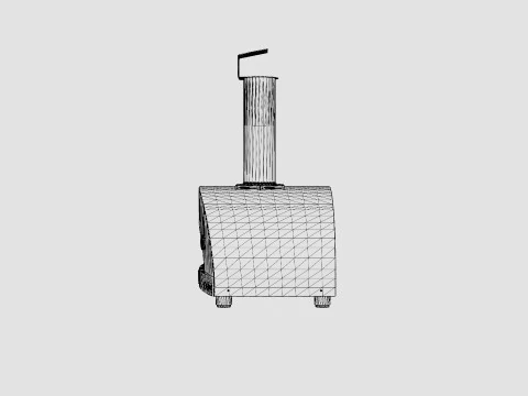 One Gas Pizza Oven 3D Model