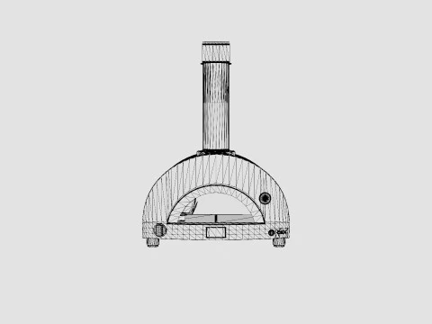 One Gas Pizza Oven 3D Model