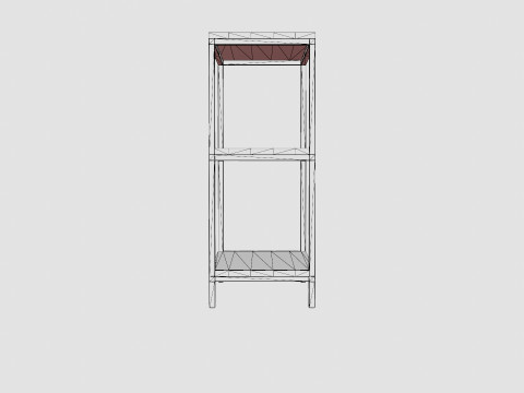 Urban 3 Tier Bookcase Modelo 3D