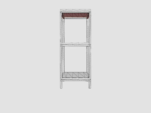 Urban 3 Tier Bookcase 3D Model