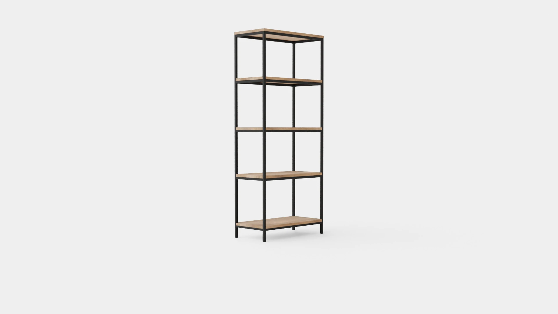 Urban 5 Tier Bookcase 3D Model .c4d .max .obj .3ds .fbx .stl .blend
