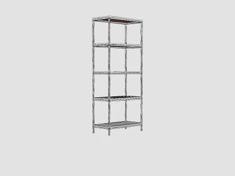 Urban 5 Tier Bookcase 3D Model