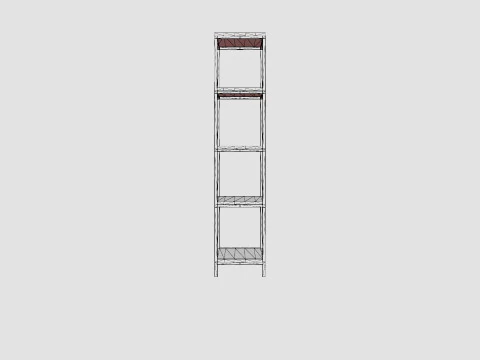 Urban 5 Tier Bookcase 3D Model