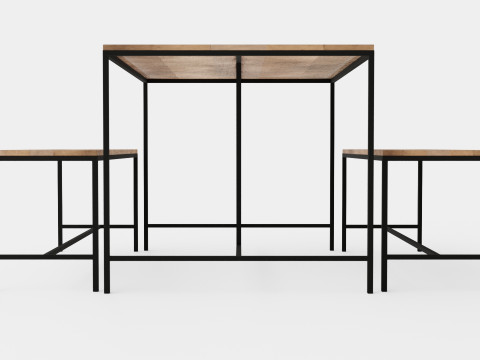 Urban Dining Set Modello 3D