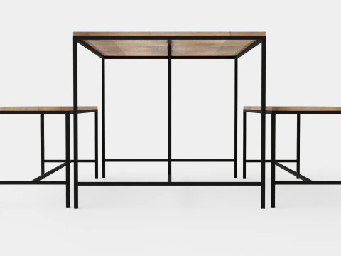 Conjunto de jantar urbano Modelo 3D