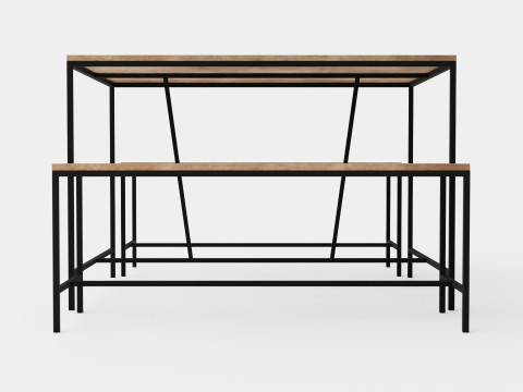 Urban Dining Set 3D Модель