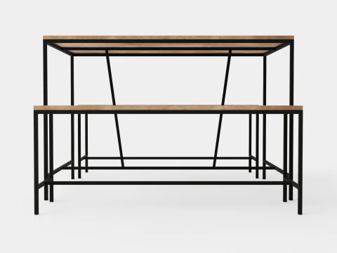 Urban Dining Set 3D Model