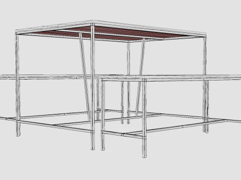 Urban Dining Set 3D Model