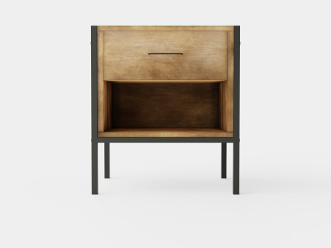 Urban 1 Drawer Bedside Table 3D Model