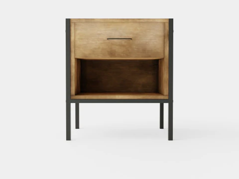 Urban 1 Drawer Bedside Table 3D Model