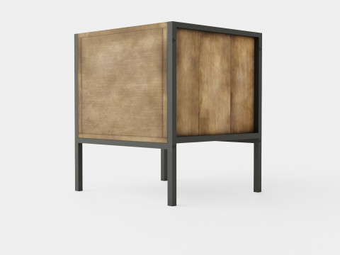 Urban 1 Drawer Bedside Table 3D Model