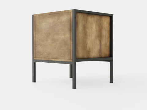 Urban 1 Drawer Bedside Table 3D Model