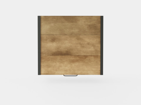 Urban 1 Drawer Bedside Table 3D Model