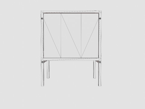 Urban 1 Drawer Bedside Table 3D Model