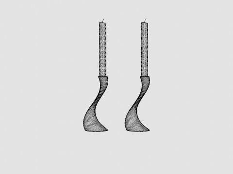 Cobra Candle holder Stainless steel 3Dモデル
