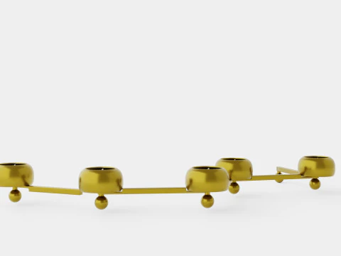 Constella Kerzenhalter 5 Halter Messing 3D Modell