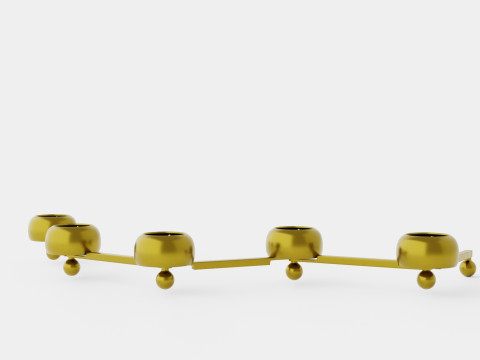 Constella Candle holder 5 holders Brass 3D Model
