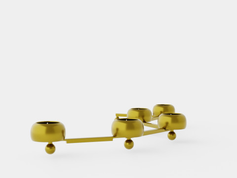 Constella Candle holder 5 holders Brass 3D Model