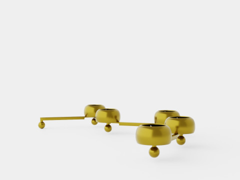 Constella Candle holder 5 holders Brass 3D Model