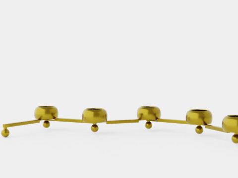 Constella Candle holder 5 holders Brass 3D Model