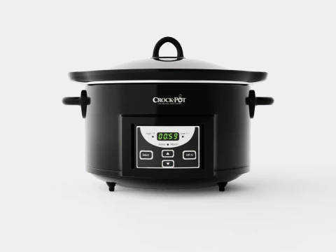Slow Cooker mit Timer Schwarz 3D Modell