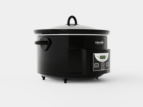 Slowcooker with timer Black 3D मॉडल