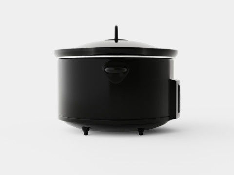 Slowcooker with timer Black 3D मॉडल