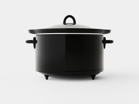 Slowcooker with timer Black 3D मॉडल