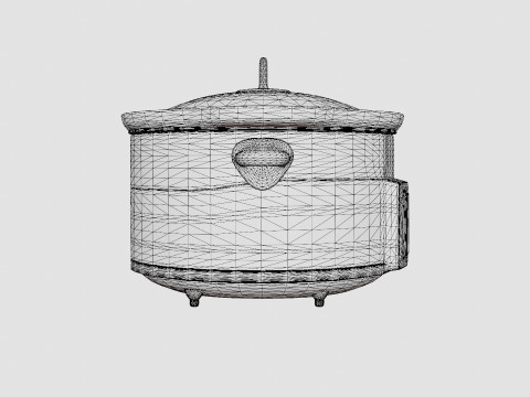 Slowcooker with timer Black 3D मॉडल
