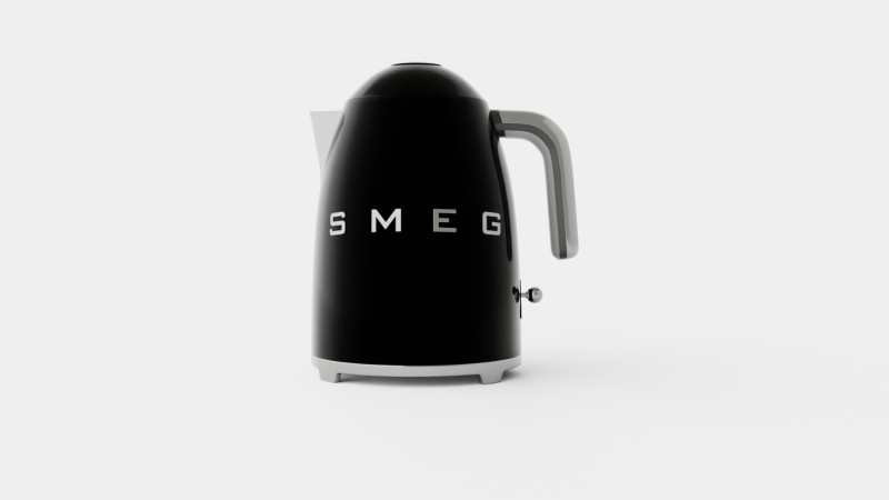 Retro Kettle Black 3D मॉडल .c4d .max .obj .3ds .fbx .stl .blend 