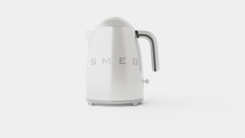 Retro Kettle Chrome Model 3D .c4d .max .obj .3ds .fbx .stl .blend 