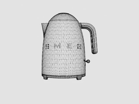 Retro Kettle Chrome 3D Model