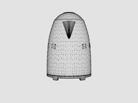 Retro Kettle Chrome 3D Model