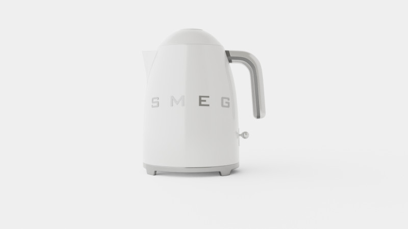 Retro Kettle White Modelo 3D .c4d .max .obj .3ds .fbx .stl .blend 