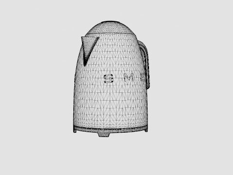 Retro Kettle White 3D Model