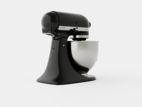 Artisan Mixer Black Hammered bowl Model 3D