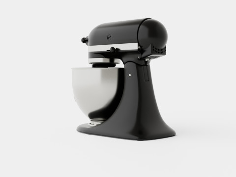 Artisan Mixer Black Hammered bowl Model 3D