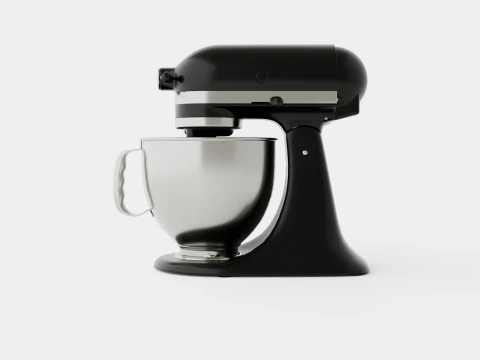 Artisan Mixer Черная кованая чаша 3D Модель