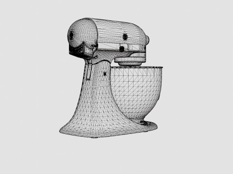 Artisan Mixer Black Hammered bowl Model 3D