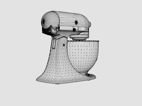 Artisan Mixer Черная кованая чаша 3D Модель