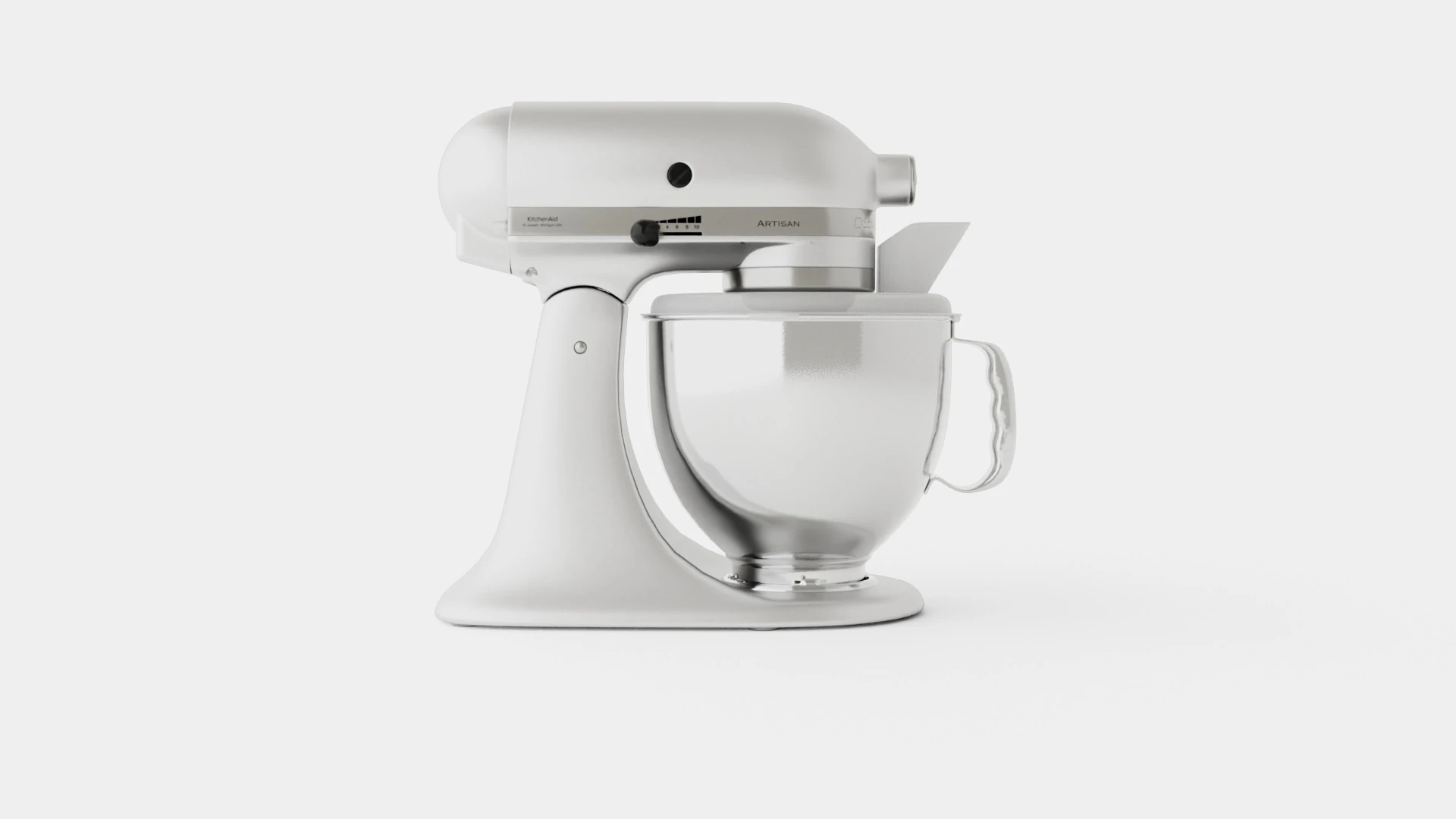 Artisan Mixer Brushed nickel 3D Model .c4d .max .obj .3ds .fbx .stl .blend
