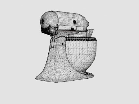 Artisan Mixer Brushed nickel 3D Model