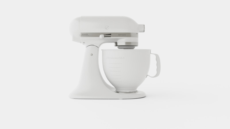 Artisan Mixer White 3D 모델 .c4d .max .obj .3ds .fbx .stl .blend 