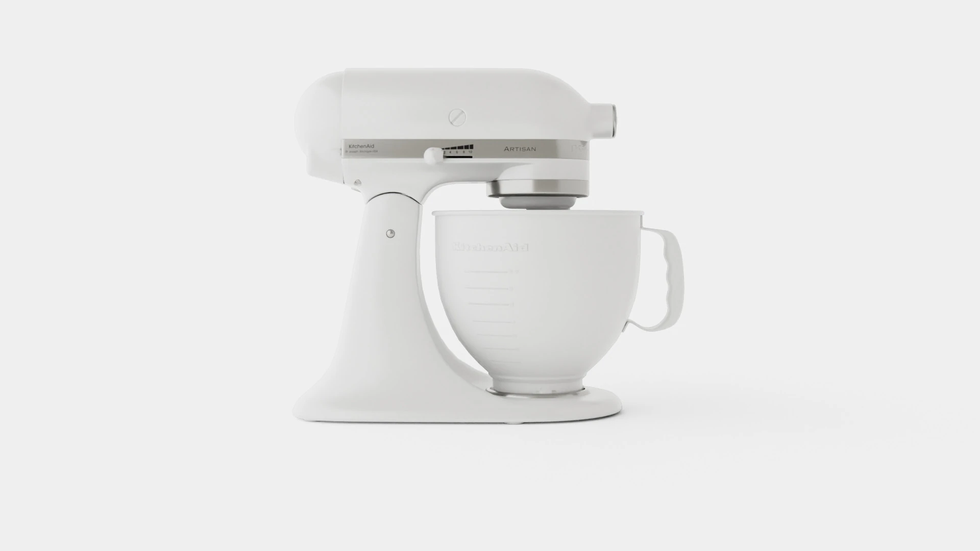 Artisan Mixer White 3D Model .c4d .max .obj .3ds .fbx .stl .blend