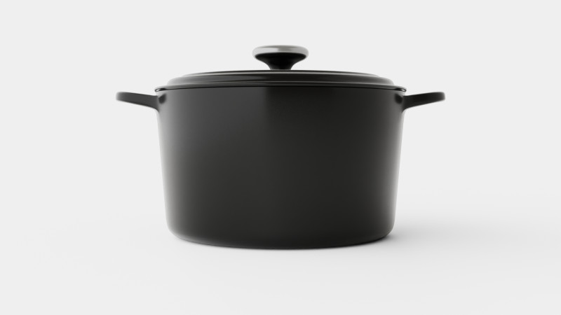 Signature Cast iron pot round Black 3D 모델 .c4d .max .obj .3ds .fbx .stl .blend 