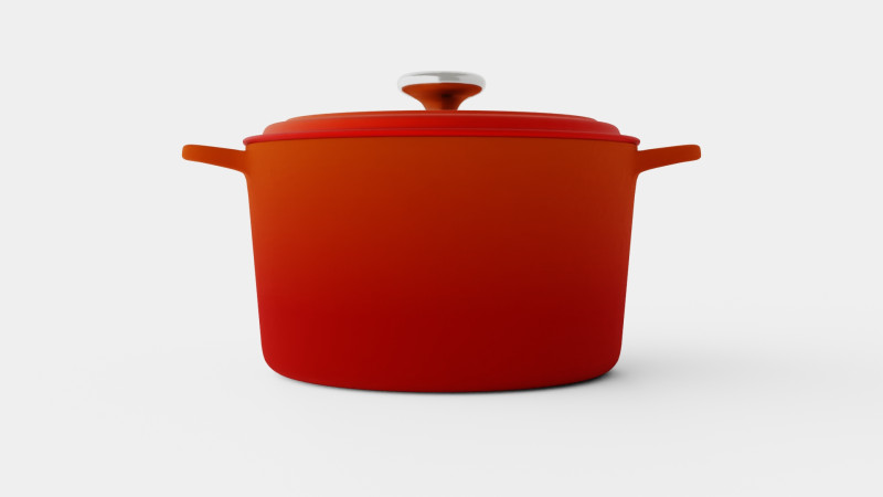 Signature Cast iron pot round Volcano 3D Modell .c4d .max .obj .3ds .fbx .stl .blend