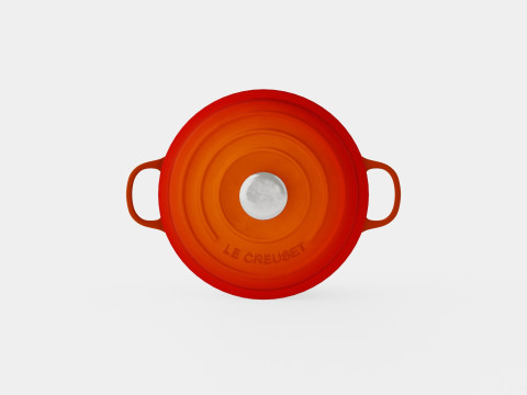 Signature Cast iron pot round Volcano 3D Modell