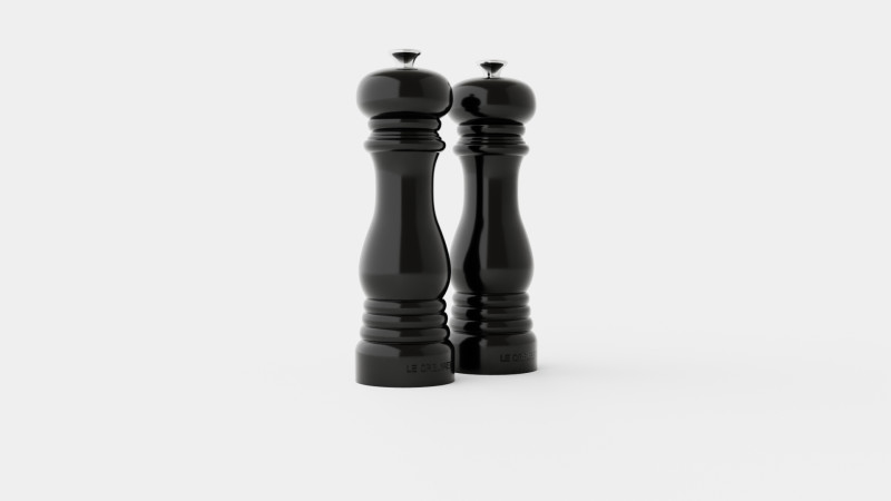 Salt and pepper grinder set glossy Black 3D 모델 .c4d .max .obj .3ds .fbx .stl .blend 